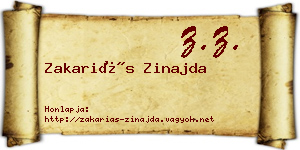Zakariás Zinajda névjegykártya